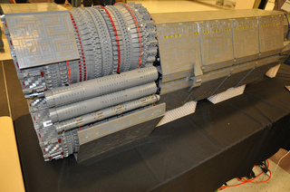 Illustration for article titled It Only Took $7,000 To Build This LEGO Halo Spaceship